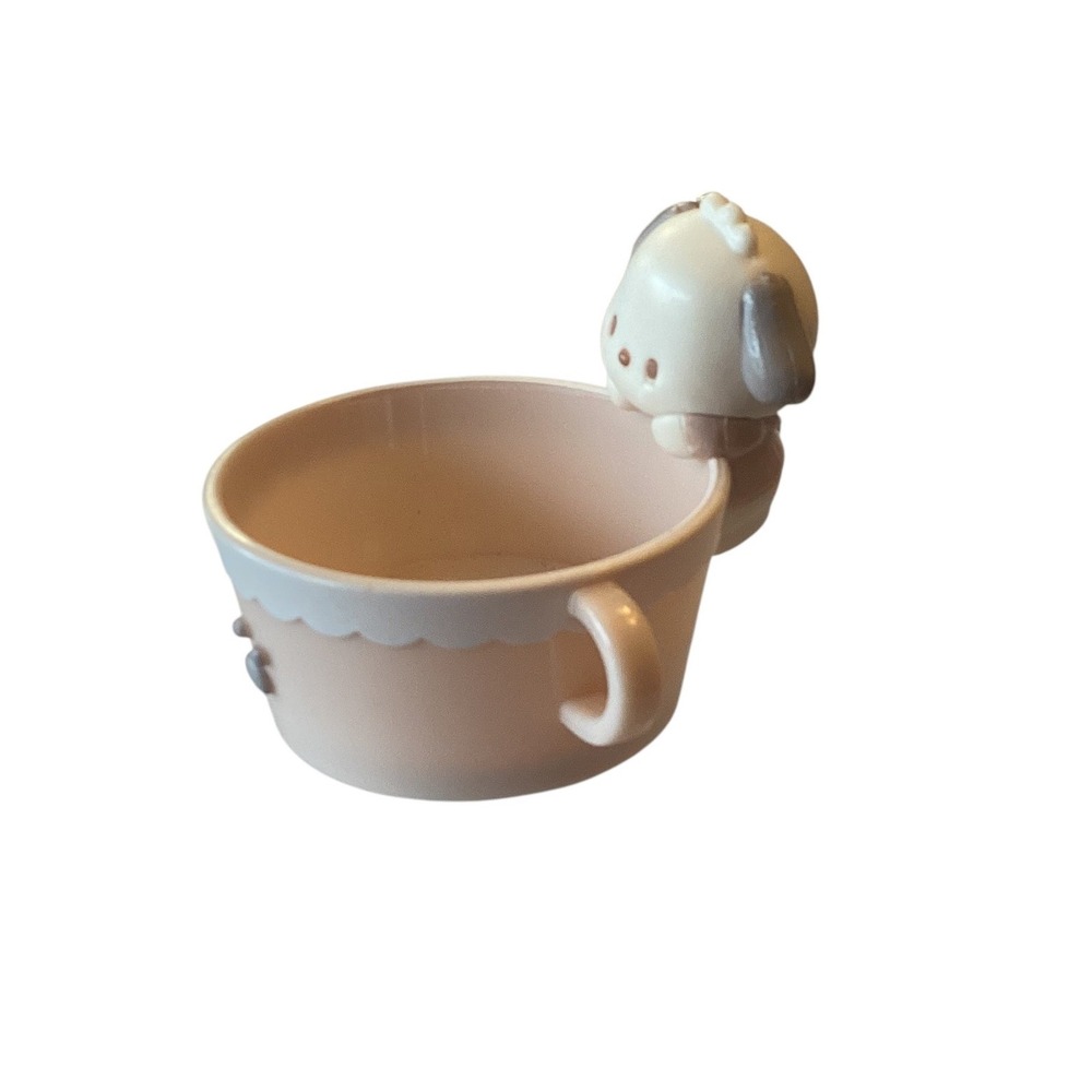 Sanrio Pochacco Miniature Cup Figure 2022 Pink Kawaii Collectible Figurine - Picture 3 of 11